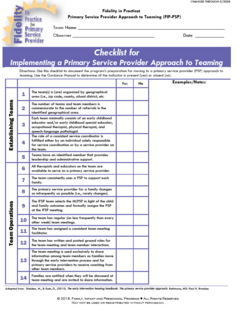 Clickable image. Checklist for Implementing a Primary Service Provider Approach to Teaming