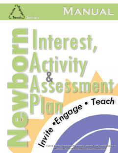 Clickable image. Manual cover titled "Newborn Interest, Activity & Assessment Plan"