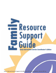 Clickable image. Cover titled "Family Resource Support Guide"