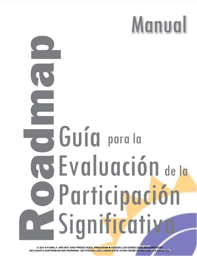 Clickable image. RAMP Manual cover "Guía para la Evaluación de la Participación Significativa"